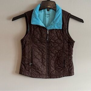 L.L. Bean Brown Quilted Vest Kids Size Small 8